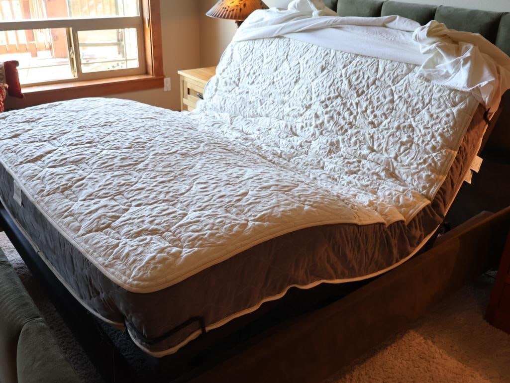 Sage Green Tufted Modern Queen Size Adjustable Bed Frame - 12