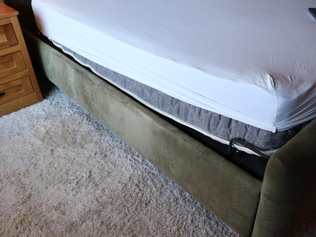 Sage Green Tufted Modern Queen Size Adjustable Bed Frame - 3
