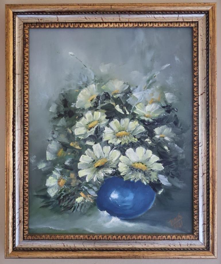 Lovely Medium Sized Original Painting of Daisies (1 of 5)