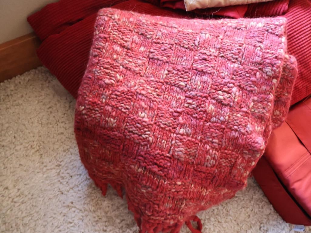 Collection of Red Bedding and Pillows - 2