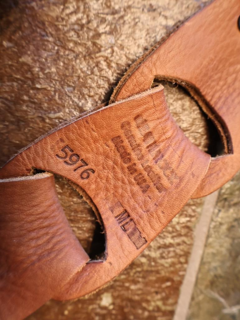 Two Ornate Leather Rock Fashion Belts - 16