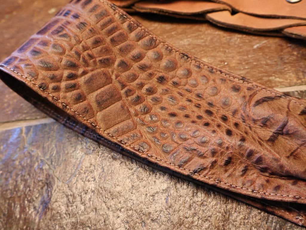 Two Ornate Leather Rock Fashion Belts - 3