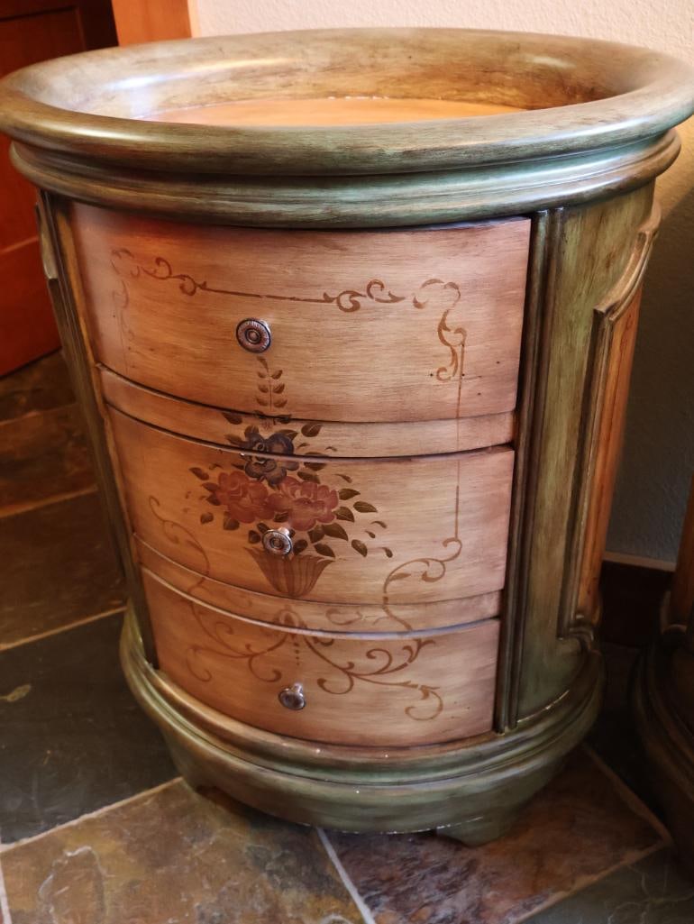 Pair of Rustic Oval Shaped Side Tables - 3