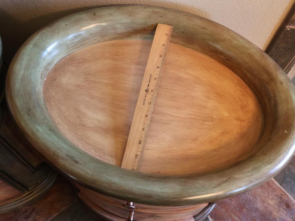 Pair of Rustic Oval Shaped Side Tables - 5