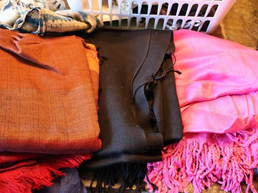 Collection of Hats, Scarves, and Closet Essentials - 14