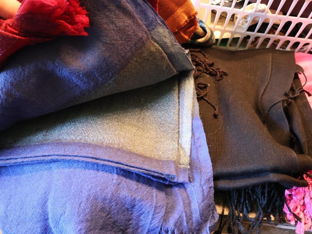 Collection of Hats, Scarves, and Closet Essentials - 16
