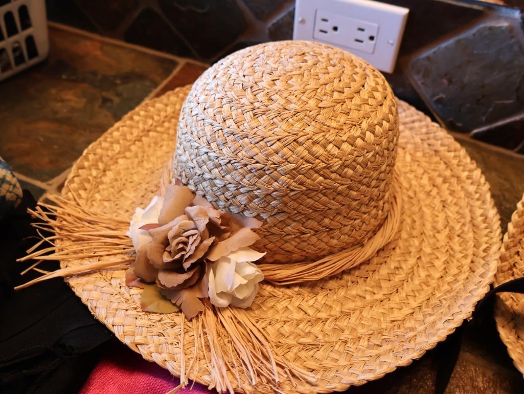 Collection of Hats, Scarves, and Closet Essentials - 9
