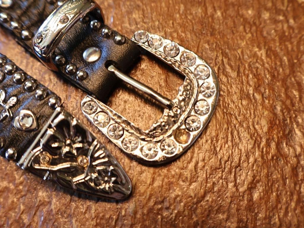 Two Kippy Rhinestone Bedazzled Belts - 10