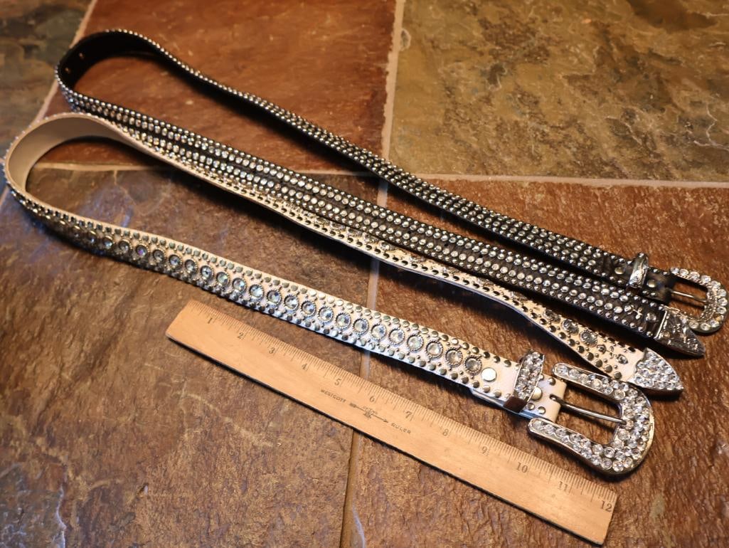 Two Kippy Rhinestone Bedazzled Belts - 2
