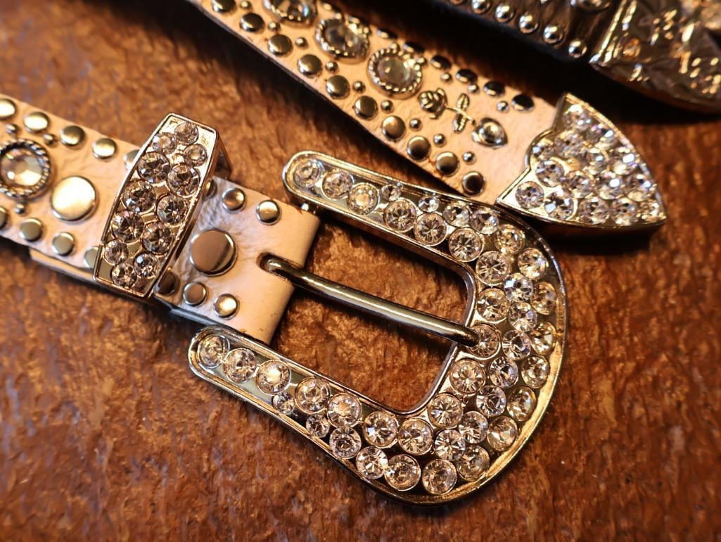 Two Kippy Rhinestone Bedazzled Belts - 3