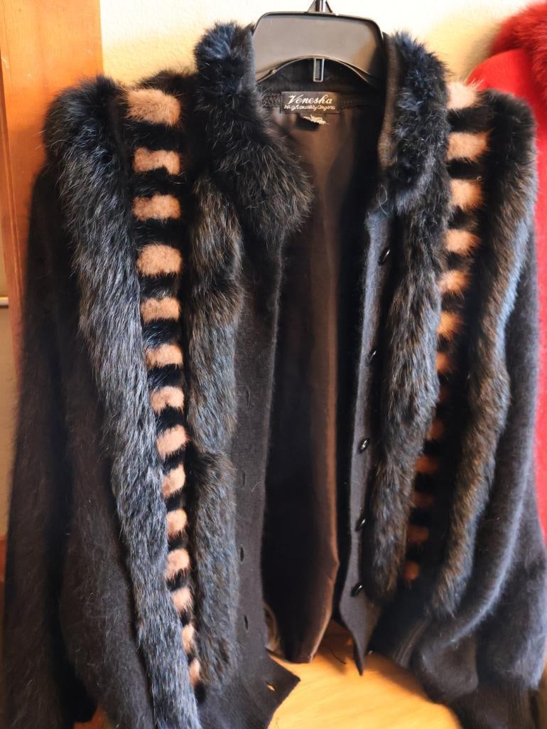 Two Fur Style Jacket and Sweater - 3