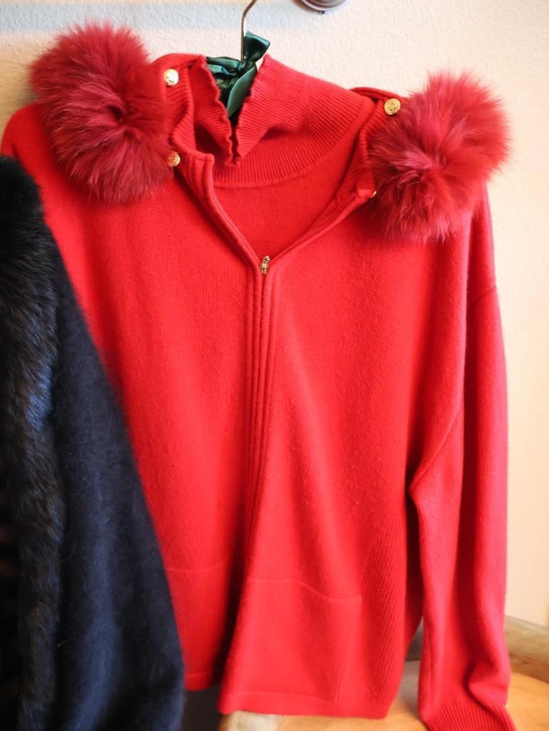 Two Fur Style Jacket and Sweater - 5