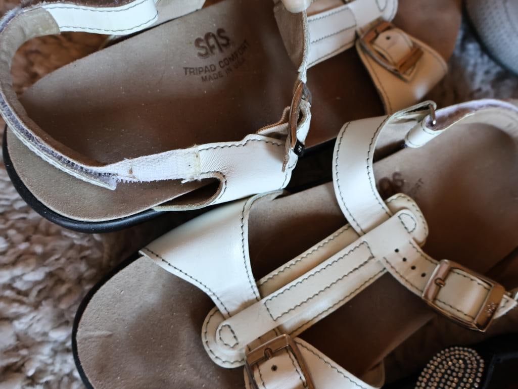 Large Lot of Ladies Tennis Shoes and Sandals - 2