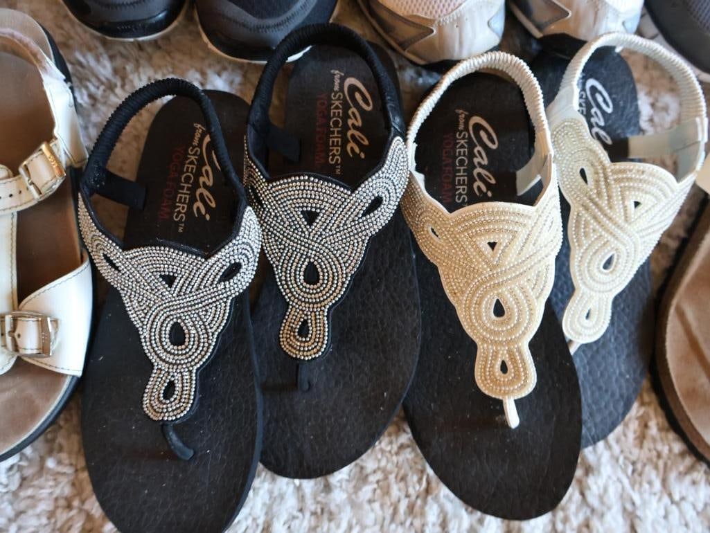 Large Lot of Ladies Tennis Shoes and Sandals - 3