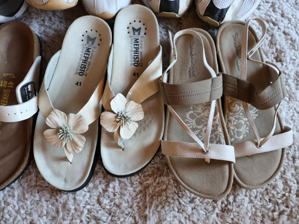 Large Lot of Ladies Tennis Shoes and Sandals - 7