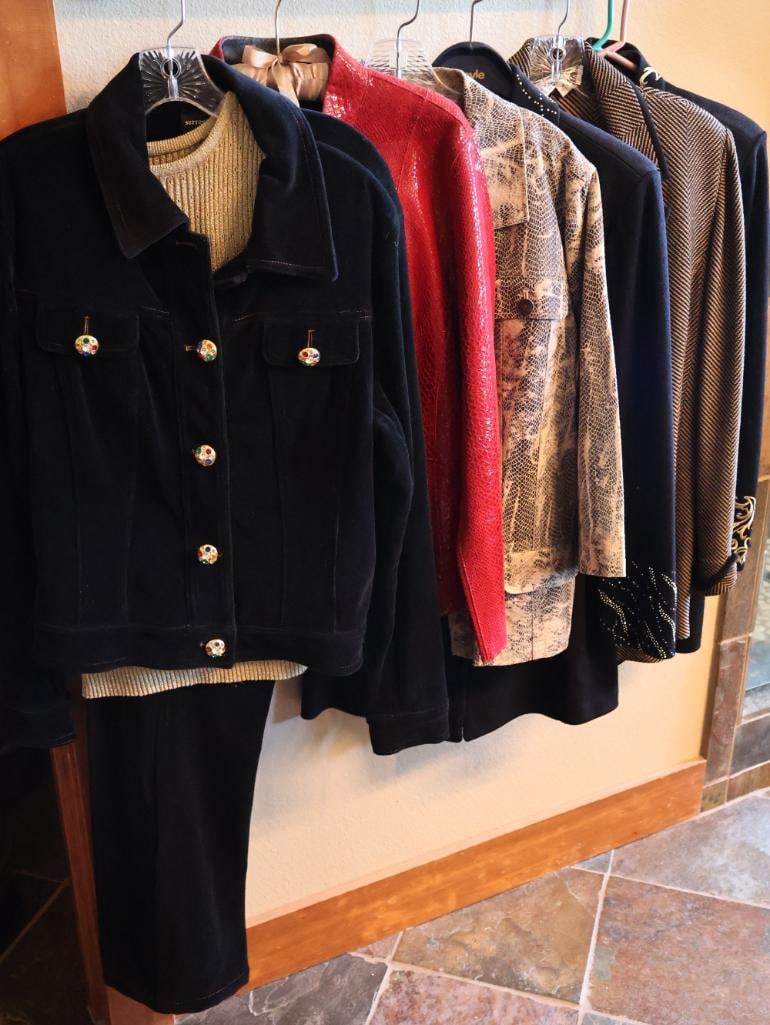 Stylish Ladies Jackets and More: Includes brands like Chicos, St. John Evening and Collection, and more. Mostly sized 12 - 16
