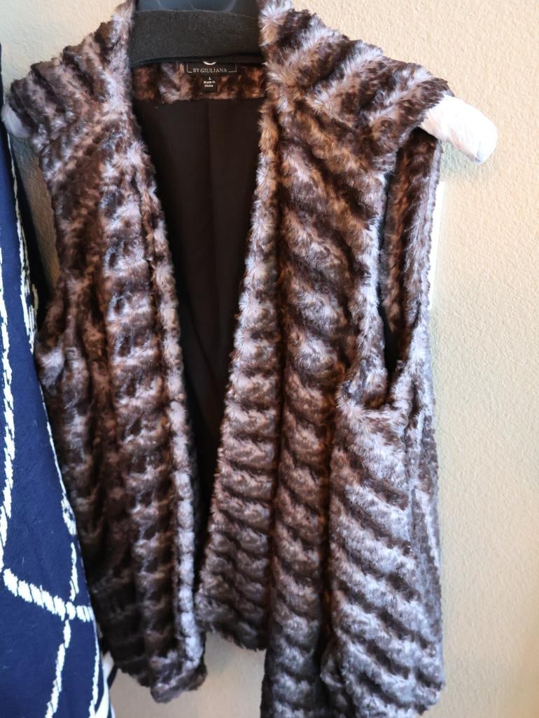 Vintage Sweater and Faux Fur Vest - 18