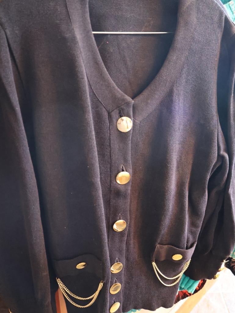 Vintage Sweater and Faux Fur Vest - 2