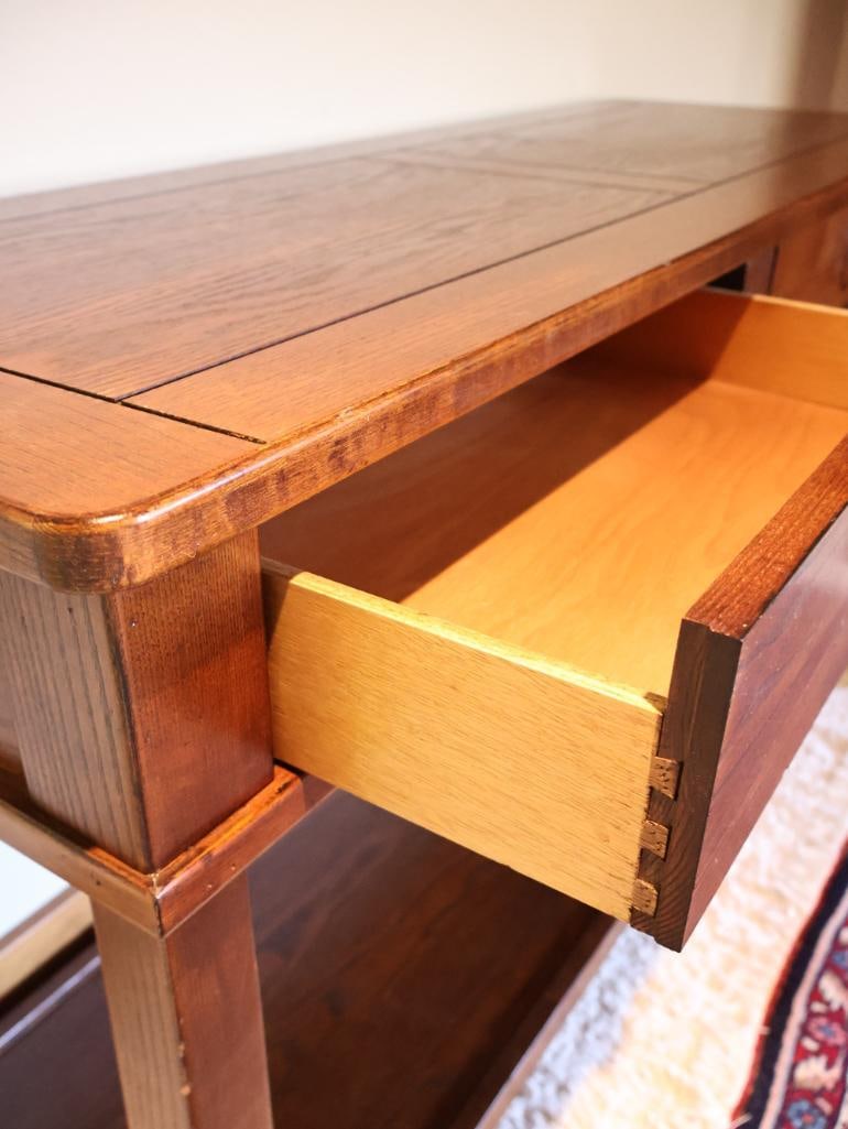 Rich Brown Wood Console/Sofa Table - 10