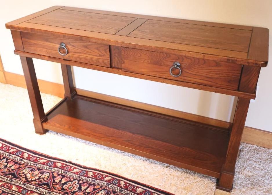 Rich Brown Wood Console/Sofa Table (1 of 12)
