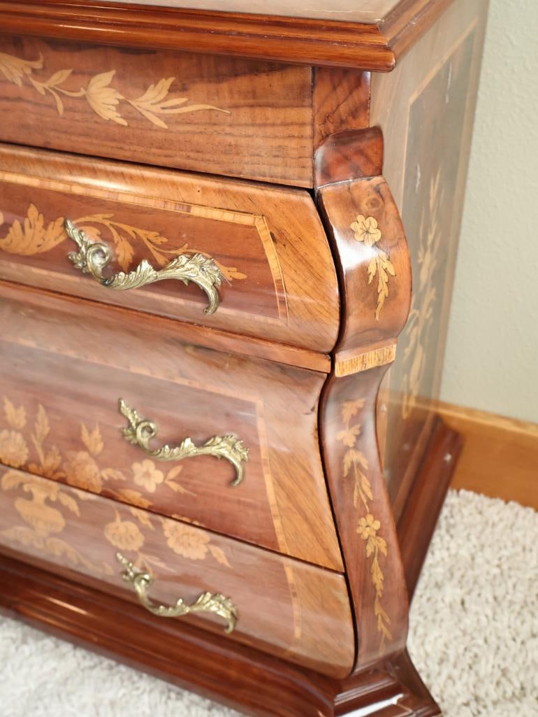 Pair of Vintage Marconi Arte Italian Marquetry Floral Inlay Side Tables - 5