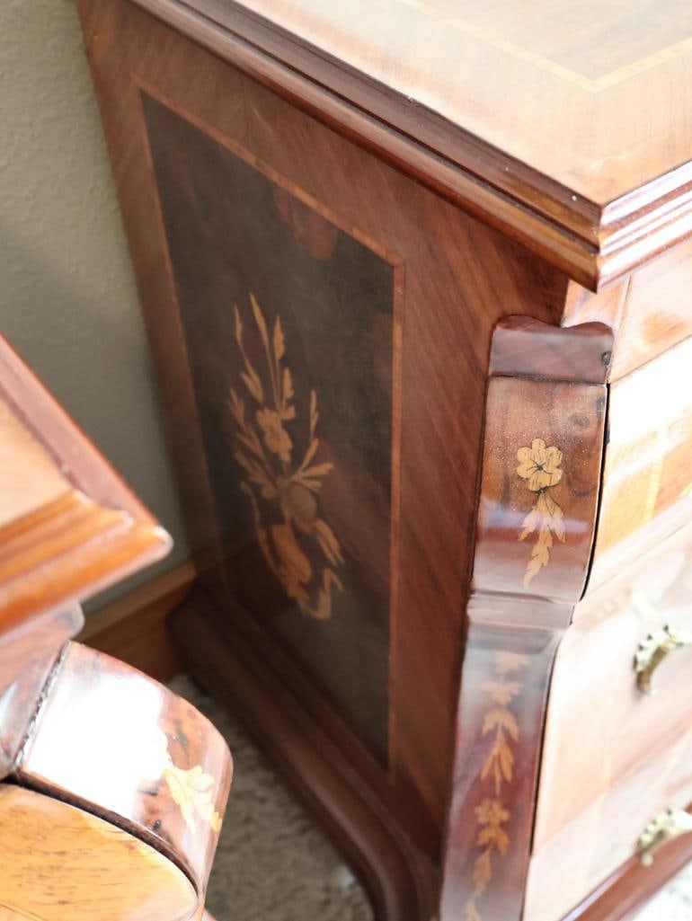 Pair of Vintage Marconi Arte Italian Marquetry Floral Inlay Side Tables - 8