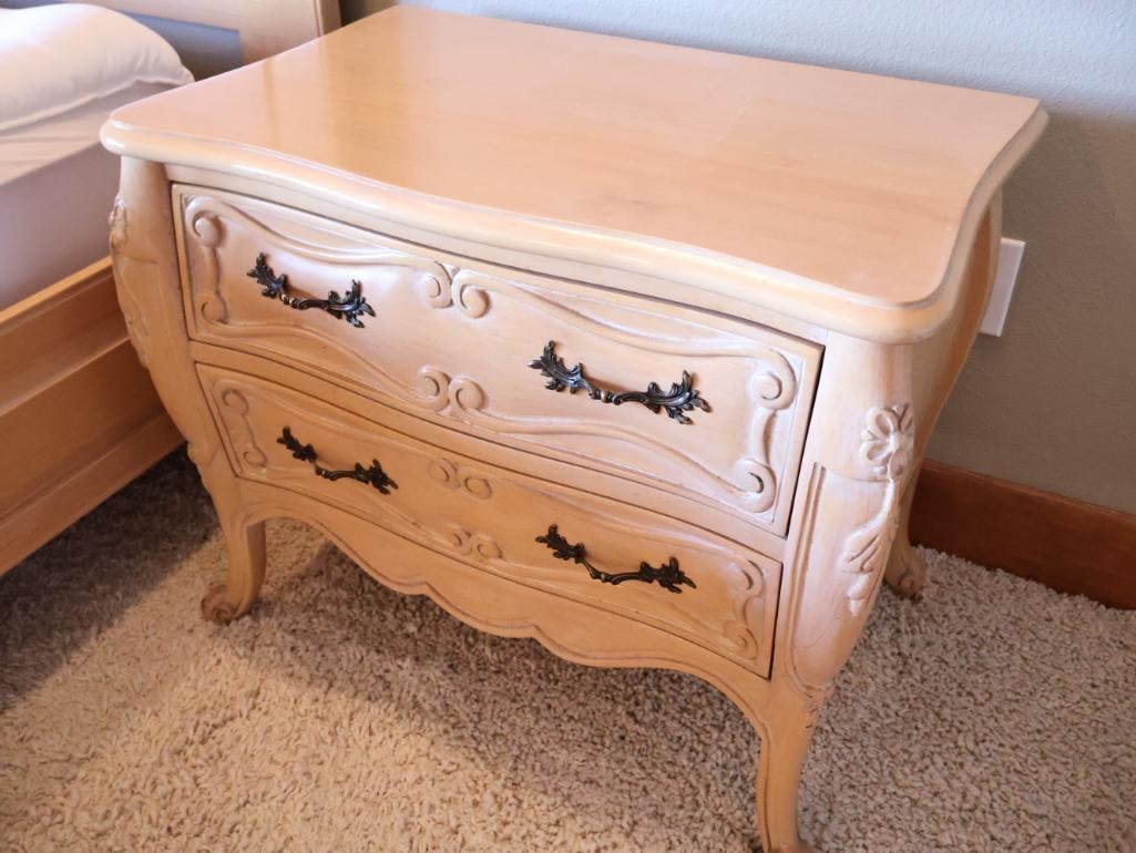 Fremarc Design Country French Carved King Size Bed Frame and Matching Side Tables - 10