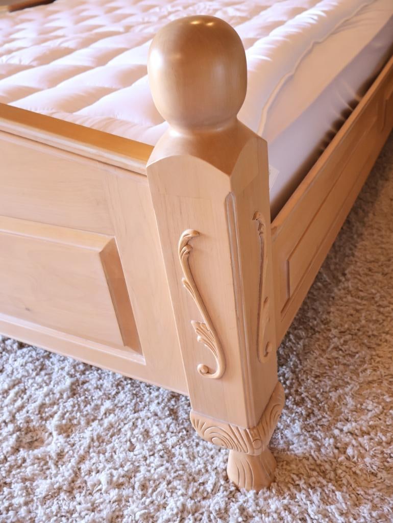 Fremarc Design Country French Carved King Size Bed Frame and Matching Side Tables - 2