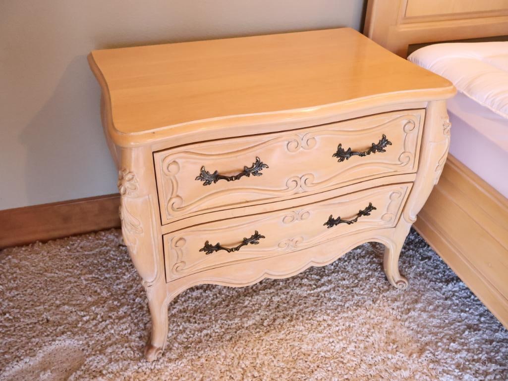 Fremarc Design Country French Carved King Size Bed Frame and Matching Side Tables - 6