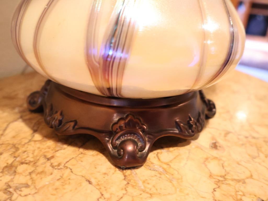 Quoizel Iridescent Art Glass Floral Table Lamp by Todd Phillips - 11