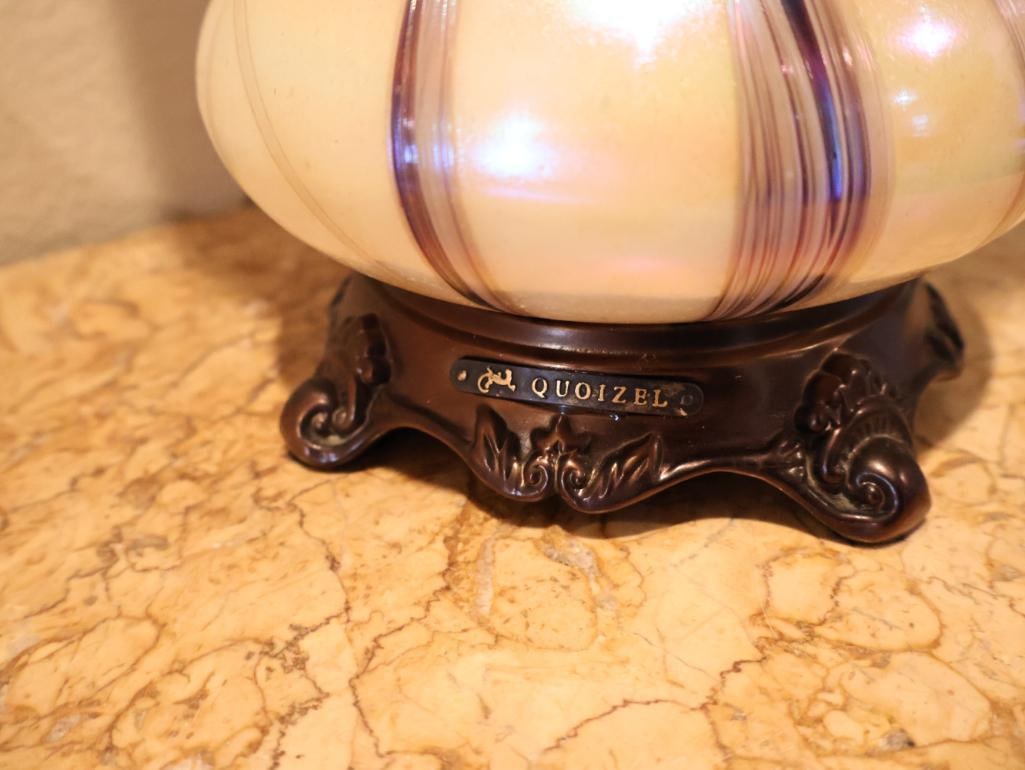 Quoizel Iridescent Art Glass Floral Table Lamp by Todd Phillips - 14