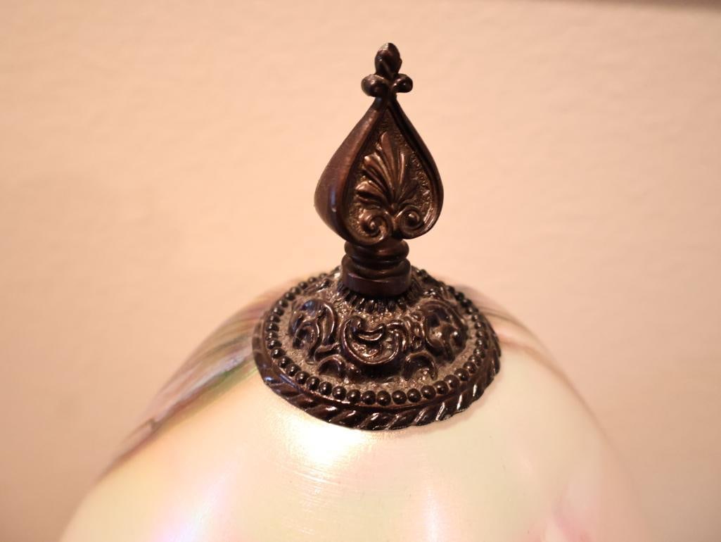 Quoizel Iridescent Art Glass Floral Table Lamp by Todd Phillips - 15