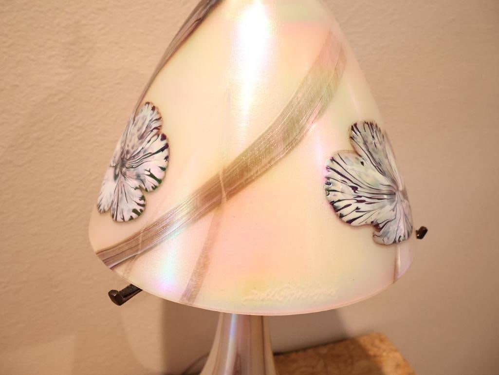 Quoizel Iridescent Art Glass Floral Table Lamp by Todd Phillips - 16