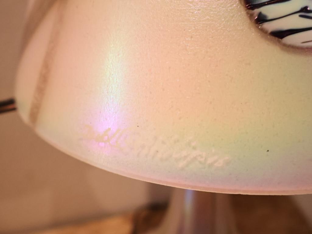 Quoizel Iridescent Art Glass Floral Table Lamp by Todd Phillips - 6