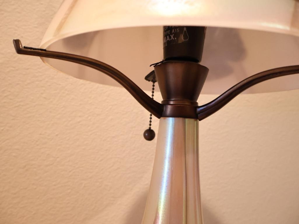 Quoizel Iridescent Art Glass Floral Table Lamp by Todd Phillips - 8