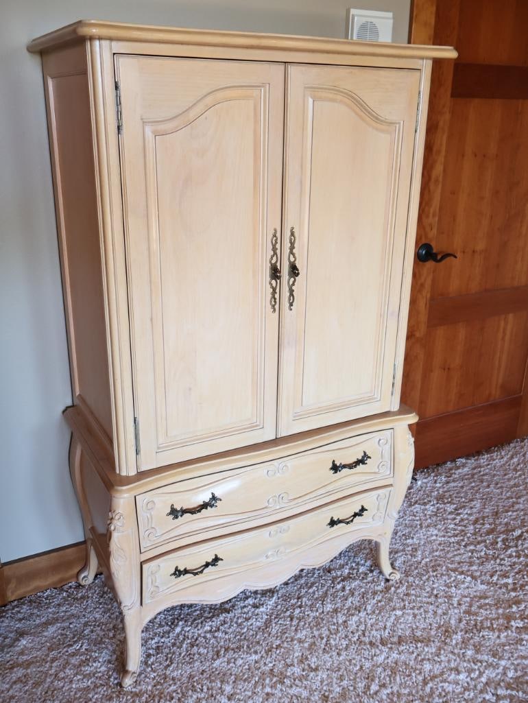 Fremarc Design Country French Carved Standing Armoire Dresser - 2