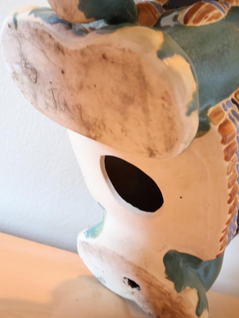 Ornate Elephant Ceramic Stand - 6