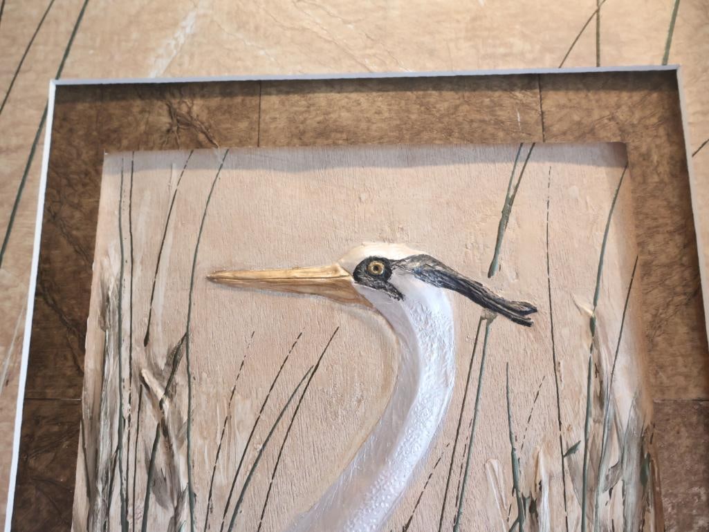 Pair of Large Blue Heron Artworks by Steffen Plistermann - 3