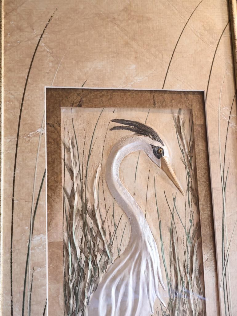 Pair of Large Blue Heron Artworks by Steffen Plistermann - 7