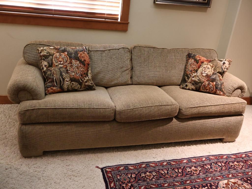 La-Z-Boy Cozy Beige Cloth Sofa (1 of 9)