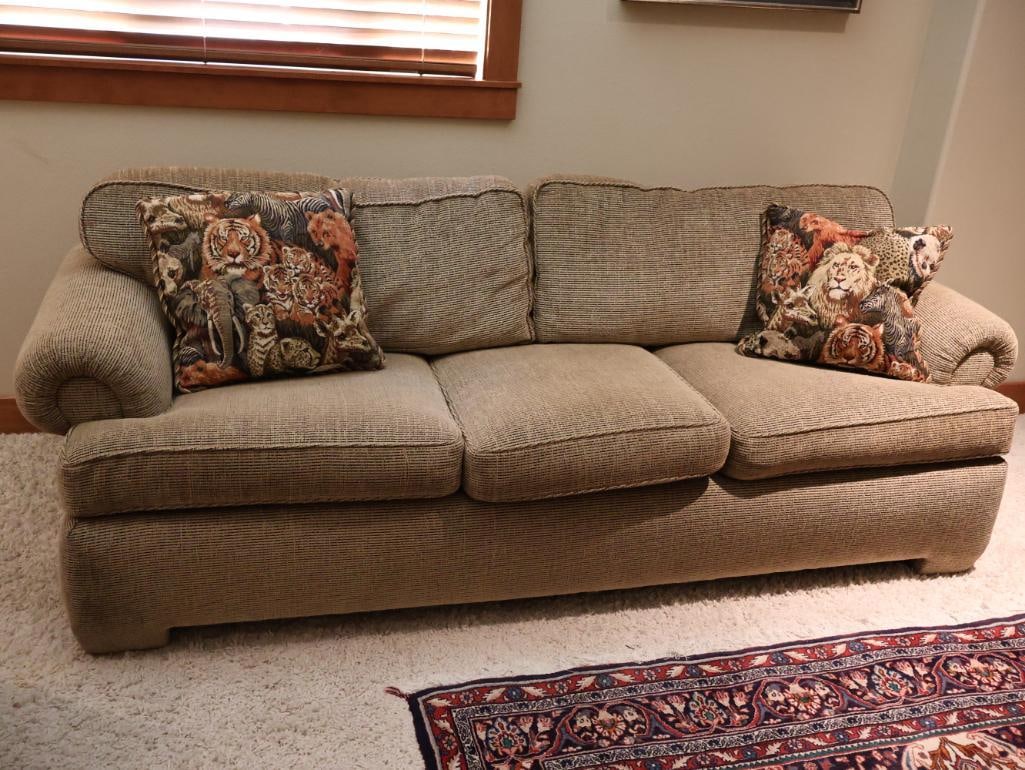 La-Z-Boy Cozy Beige Cloth Sofa - 2