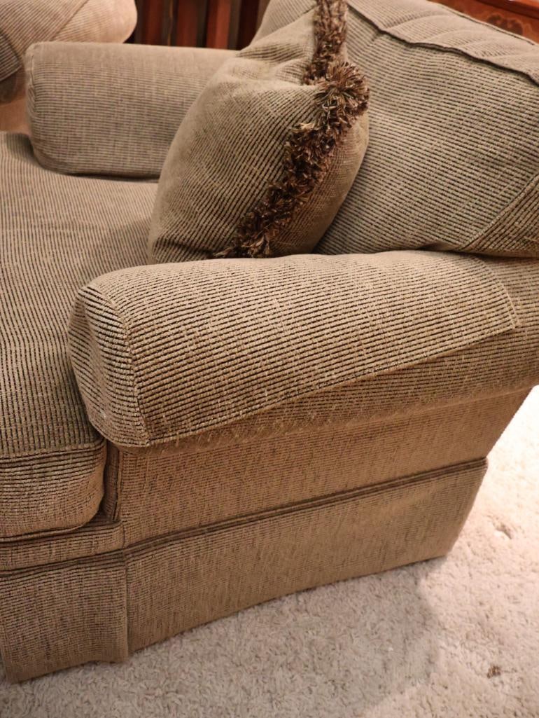 Pair of Cozy La-Z-Boy Arm Chairs and Matching Ottoman - 6