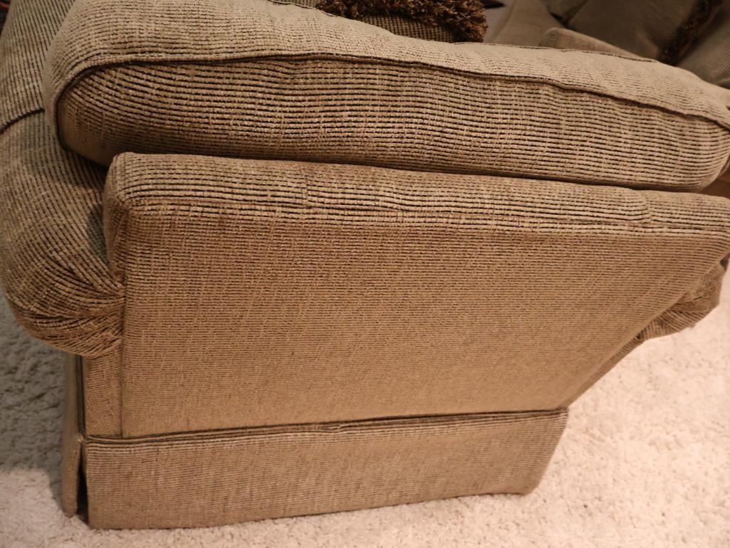Pair of Cozy La-Z-Boy Arm Chairs and Matching Ottoman - 7