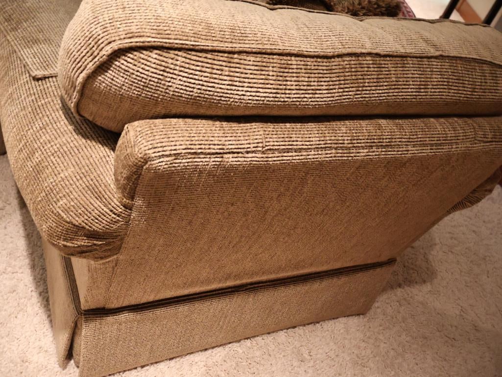 Pair of Cozy La-Z-Boy Arm Chairs and Matching Ottoman - 8
