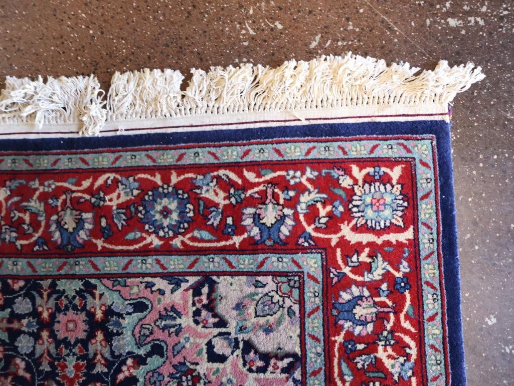Vintage Persian Style Square Hand Knotted Rug - 4