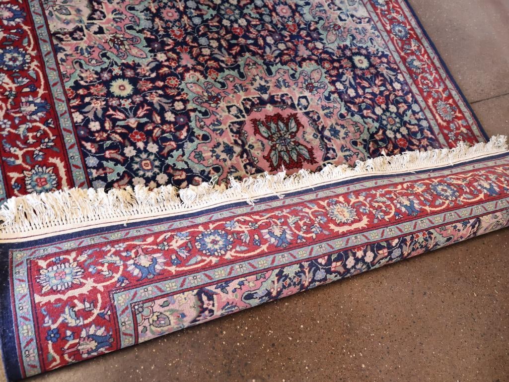 Vintage Persian Style Square Hand Knotted Rug - 5