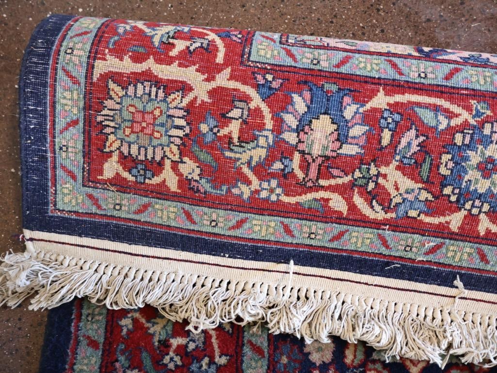 Vintage Persian Style Square Hand Knotted Rug - 6