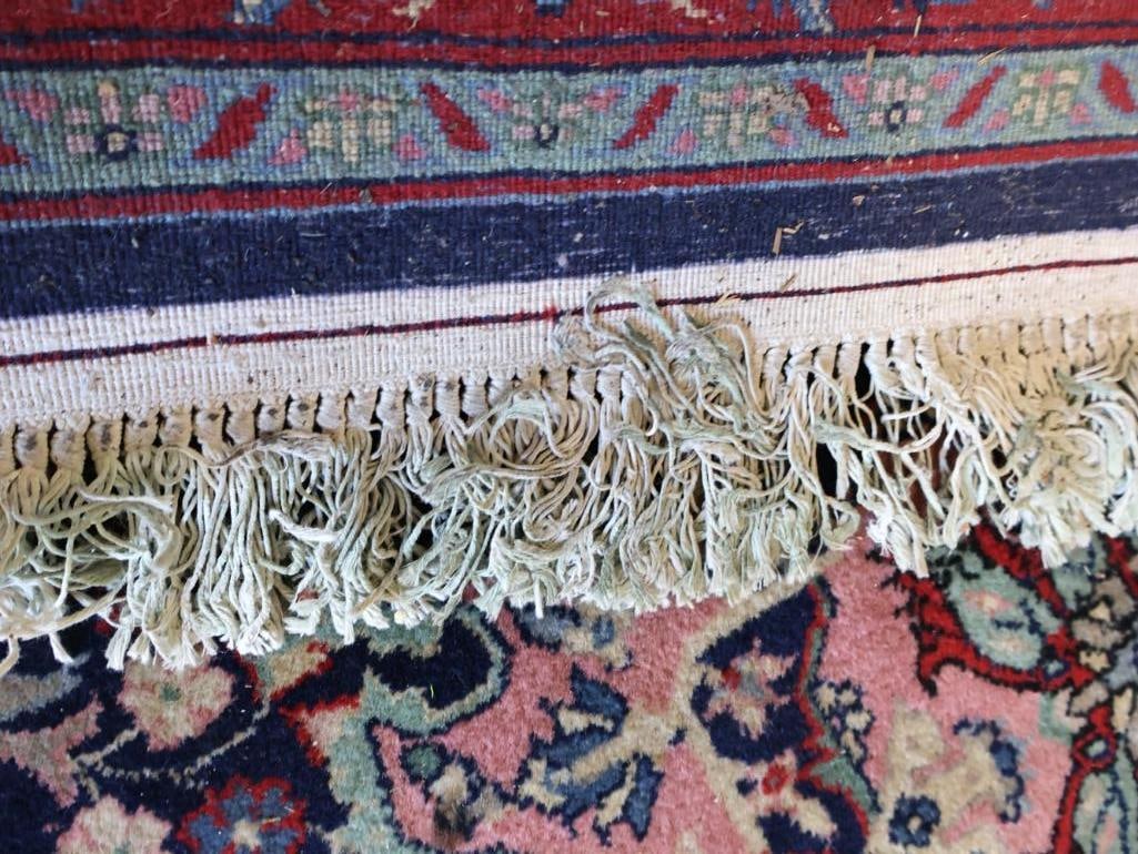 Vintage Persian Style Square Hand Knotted Rug - 8
