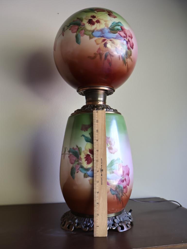 Antique Gone with the Wind Parlor Lamp - 3