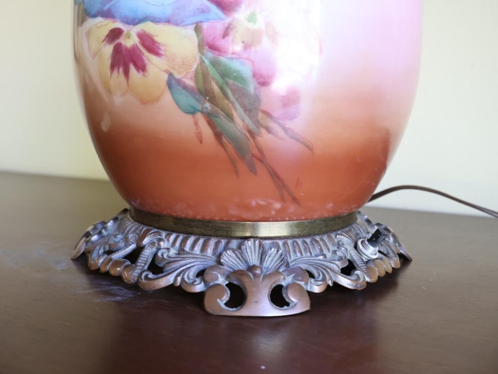 Antique Gone with the Wind Parlor Lamp - 5